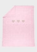 Coperta Lino Cuoricini Rosa 194 - R corredino e abbigliamento neonato | NANU' BABY