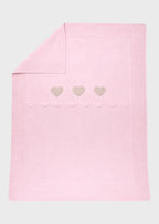 Coperta Lino Cuoricini Rosa 194 - R corredino e abbigliamento neonato | NANU' BABY