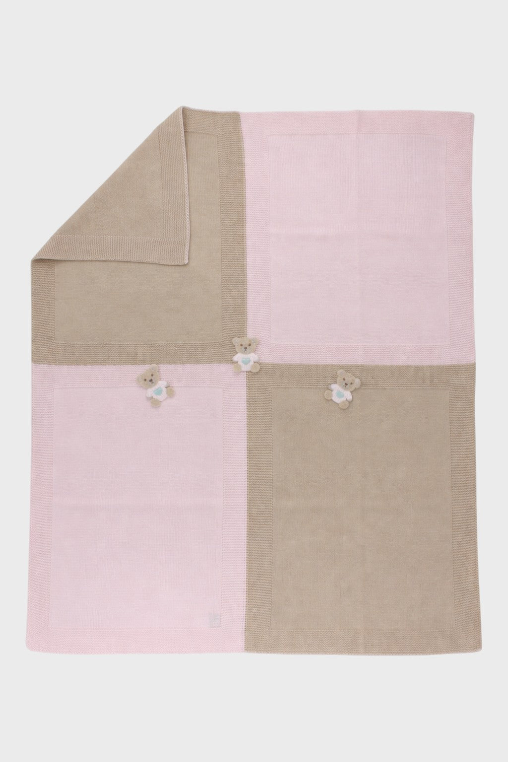 Coperta Teddy Ricamato Rosa EK6080/R corredino e abbigliamento neonato | NANU' BABY