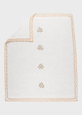 Coperta Volant Fiorellini Avorio PROVENZA/CO corredino e abbigliamento neonato | NANU' BABY