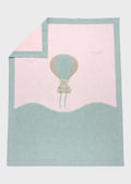 Copertina Cotone Mongolfiera Rosa EK5080R corredino e abbigliamento neonato | NANU' BABY