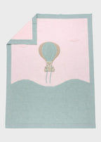 Copertina Cotone Mongolfiera Rosa EK5080R corredino e abbigliamento neonato | NANU' BABY