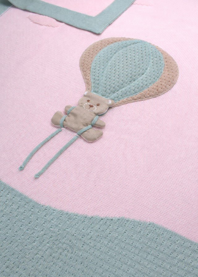 Copertina Cotone Mongolfiera Rosa EK5080R corredino e abbigliamento neonato | NANU' BABY