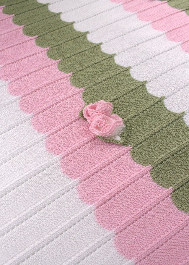 Copertina Cotone Rosa Pesco EK1880 corredino e abbigliamento neonato | NANU' BABY