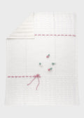 Copertina Cotone Roselline Melograno EK1780 corredino e abbigliamento neonato | NANU' BABY