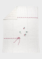 Copertina Cotone Roselline Melograno EK1780 corredino e abbigliamento neonato | NANU' BABY