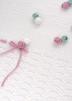 Copertina Cotone Roselline Melograno EK1780 corredino e abbigliamento neonato | NANU' BABY