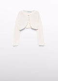 Coprispalle Cotone Bordo Smerlato 5382/35 corredino e abbigliamento neonato | NANU' BABY