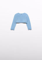 Coprispalle Filo Cotone Turchese 5301/29 corredino e abbigliamento neonato | NANU' BABY