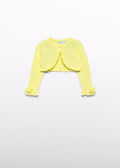 Coprispalle Fiore Smerlato Giallo 5381/13 corredino e abbigliamento neonato | NANU' BABY