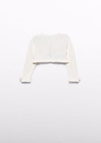 Coprispalle Fiore Smerlato Panna 5381/12 corredino e abbigliamento neonato | NANU' BABY