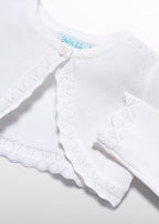 Coprispalle Tricot Bianco 5301/26 corredino e abbigliamento neonato | NANU' BABY