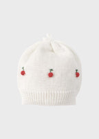 Cuffia Ciliegine Cotone Avorio CHERRY/CU corredino e abbigliamento neonato | NANU' BABY