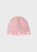 Cuffia Cotone Farfalle Organza Rosa 684 corredino e abbigliamento neonato | NANU' BABY