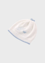 Cuffia Cotone Fiocchetti Cielo ENEA/CU corredino e abbigliamento neonato | NANU' BABY