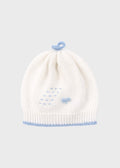 Cuffia Cotone Fiocchetti Cielo ENEA/CU corredino e abbigliamento neonato | NANU' BABY
