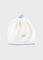 Cuffia Cotone Fiocchetti Cielo ENEA/CU corredino e abbigliamento neonato | NANU' BABY