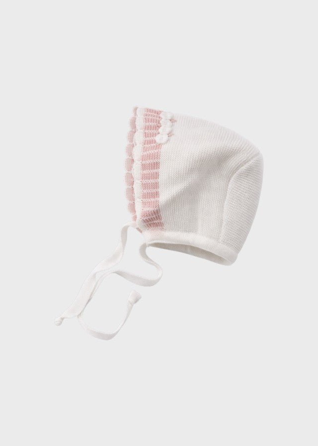 Cuffia Cotone Margherite Rosa EK24CU/R corredino e abbigliamento neonato | NANU' BABY
