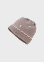 Cuffia Cotone Margherite Sabbia 667 corredino e abbigliamento neonato | NANU' BABY