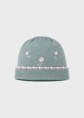 Cuffia Cotone Margherite Verde 667/V corredino e abbigliamento neonato | NANU' BABY