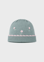Cuffia Cotone Margherite Verde 667/V corredino e abbigliamento neonato | NANU' BABY