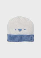 Cuffia Cotone Nodini Bianco 660 corredino e abbigliamento neonato | NANU' BABY