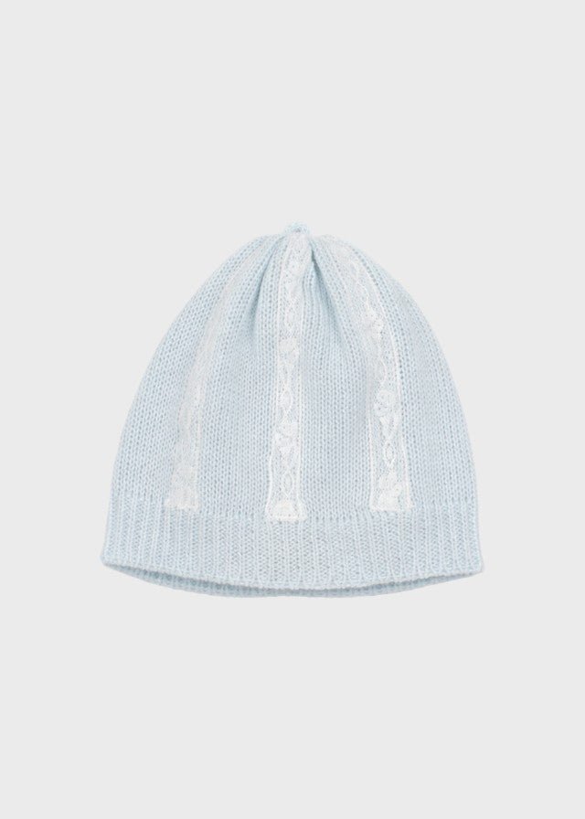 Cuffia Cotone Pizzo Valencienne ADNAN/CU corredino e abbigliamento neonato | NANU' BABY