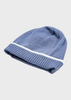 Cuffia Cotone Profilo Azzurro 685/C corredino e abbigliamento neonato | NANU' BABY