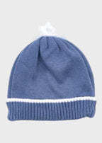 Cuffia Cotone Profilo Azzurro 685/C corredino e abbigliamento neonato | NANU' BABY