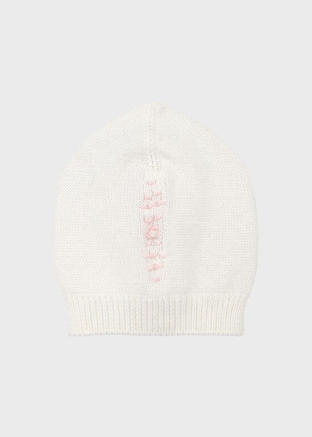 Cuffia Cotone Punto Smock Rosa MARCO/CU corredino e abbigliamento neonato | NANU' BABY
