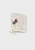 Cuffia Cotone Roselline Melograno EK17CU corredino e abbigliamento neonato | NANU' BABY