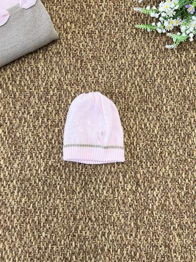 Cuffia dolci ricami Neonata ROSA IG4371/R corredino e abbigliamento neonato | NANU' BABY