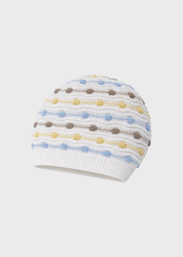 Cuffia Filo Cotone Cielo EK5171/C corredino e abbigliamento neonato | NANU' BABY