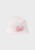 Cuffia Filo Cotone Fiocco Bianco 681 corredino e abbigliamento neonato | NANU' BABY