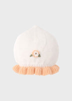 Cuffia Fiorellini Cotone Avorio PROVENZA/CU corredino e abbigliamento neonato | NANU' BABY
