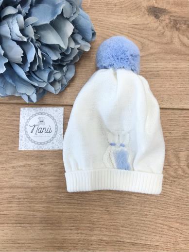 Cuffia In Lana Neonato PANNA IC9971 corredino e abbigliamento neonato | NANU' BABY