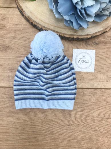 Cuffia In Misto Merinos Neonato Cielo IC9471 corredino e abbigliamento neonato | NANU' BABY