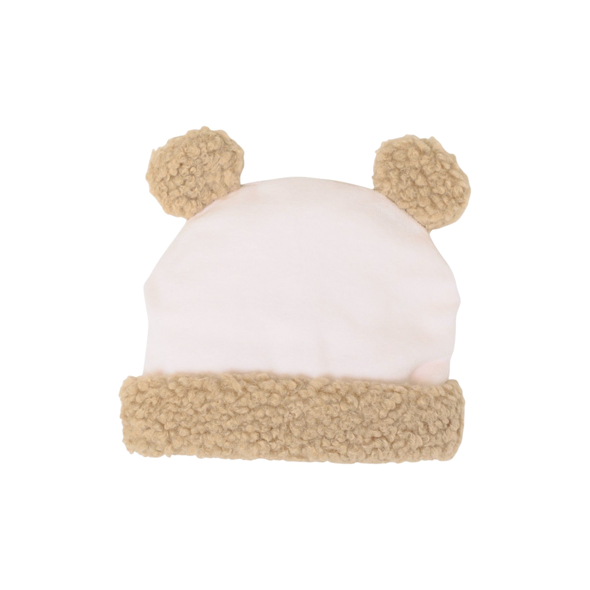 Cuffia Neonata Ciniglia 100% Rosa IN7073/R corredino e abbigliamento neonato | NANU' BABY
