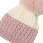 Cuffia Neonata Lana Vergine 100% Rosa IN6871/R corredino e abbigliamento neonato | NANU' BABY