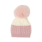 Cuffia Neonata Lana Vergine 100% Rosa IN6871/R corredino e abbigliamento neonato | NANU' BABY