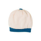 Cuffia Neonato Lana Vergine 100% Natural Zaffiro IN7171BT/Z corredino e abbigliamento neonato | NANU' BABY