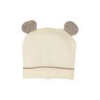 Cuffia Neonato Lana Vergine 100% Vaniglia IN5871/V corredino e abbigliamento neonato | NANU' BABY