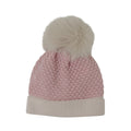 Cuffia Pon Pon Neonata Lana Vergine 100% Rosa IN5771/R corredino e abbigliamento neonato | NANU' BABY