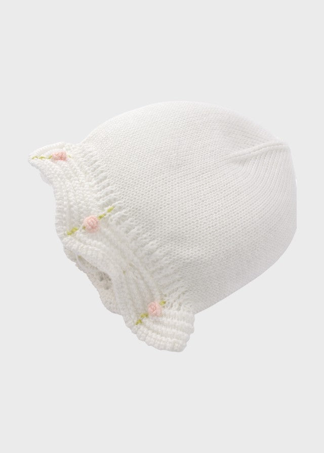Cuffia Punto Vapore Bianco FEDERICA/CU corredino e abbigliamento neonato | NANU' BABY
