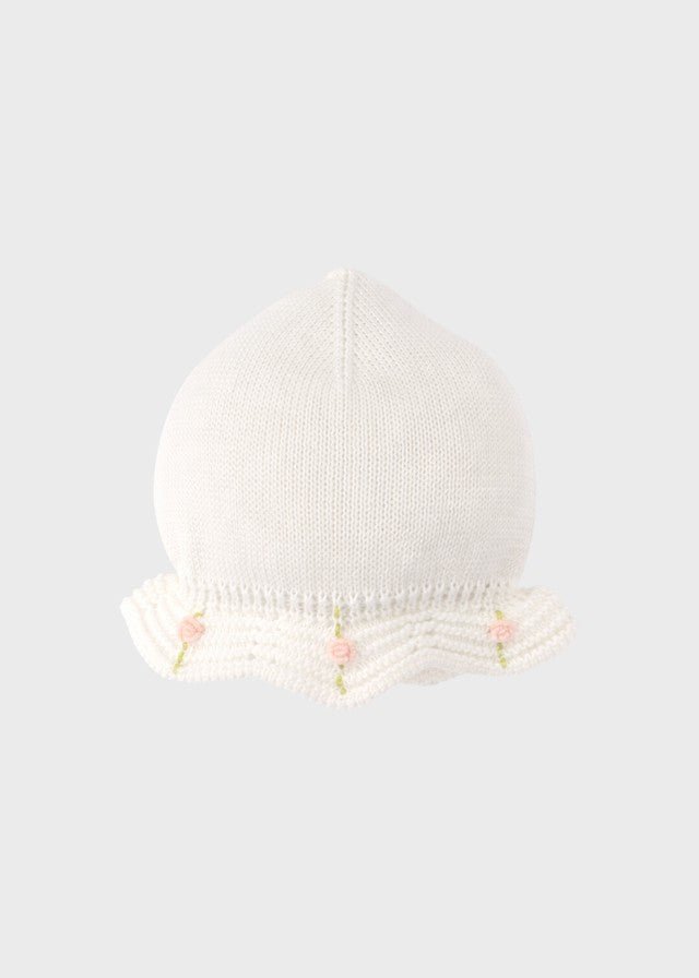 Cuffia Punto Vapore Bianco FEDERICA/CU corredino e abbigliamento neonato | NANU' BABY