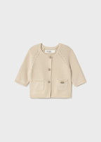 Beige Cotton Thread Cardigan 1307/BE