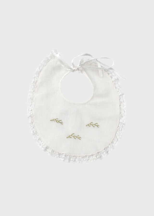 ROSSELLA 3124 White Batiste Embroidery Bib