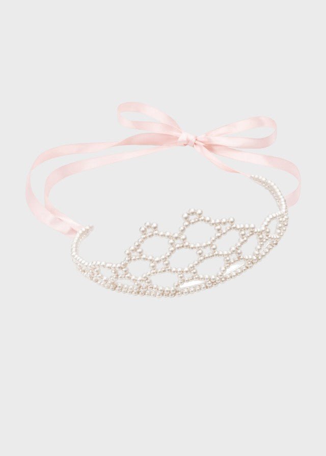 Diadema Perline Rosa GG25DI21/R corredino e abbigliamento neonato | NANU' BABY