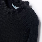 Dolcevita tricot costine comb Bimba Nero 5835/84 corredino e abbigliamento neonato | NANU' BABY