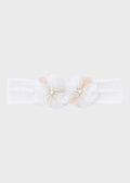 Fascia Capelli Cerimonia Bianca FA081/R corredino e abbigliamento neonato | NANU' BABY